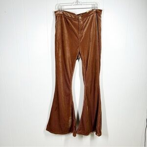 NWT Rock & Roll Copper Bargain Button High Rise Bell Bottom Pants 36/34